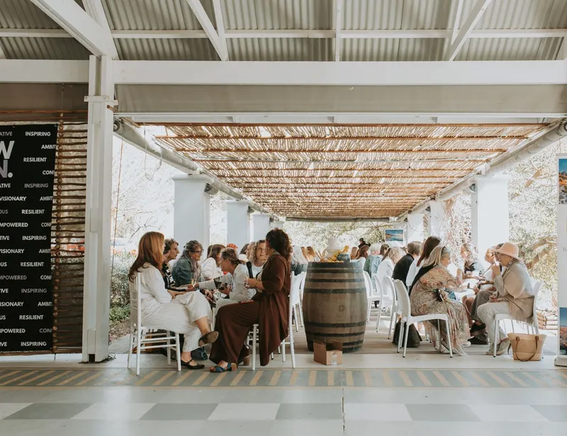 The pergola at the Rose Pavilion, August 2025