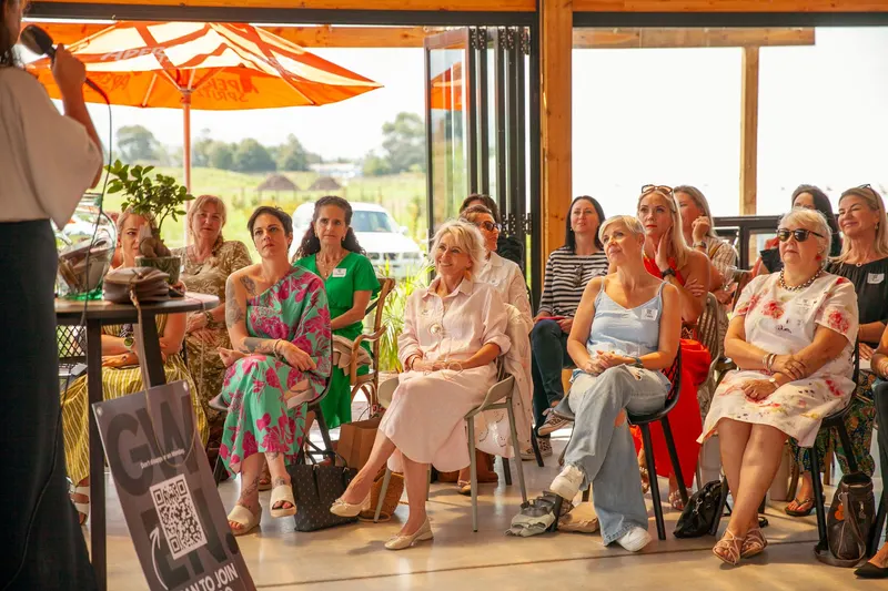 The audience during the talks, George