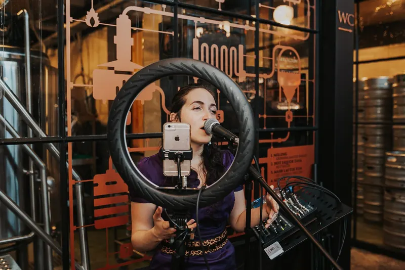 A member filming with a ring light, May 2025