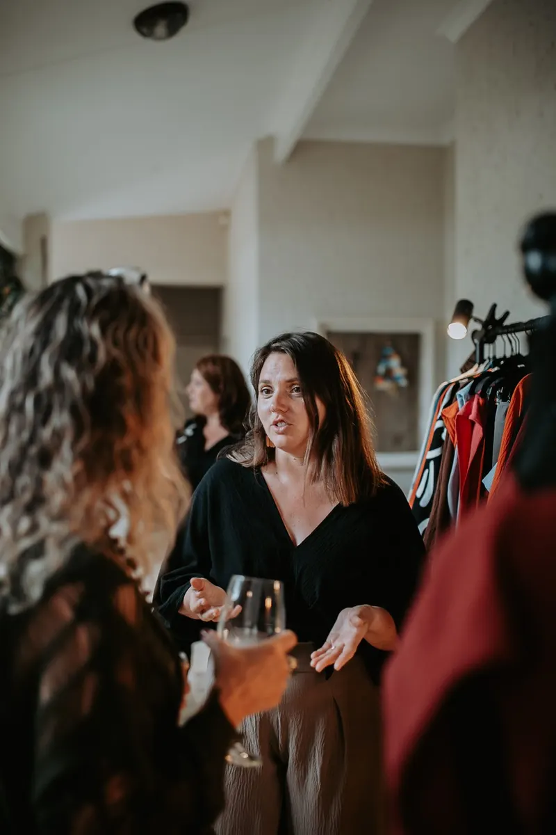 Members in conversation, Hudson Manor