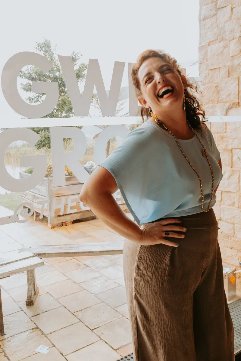 Lorenza laughing, Hudson Manor