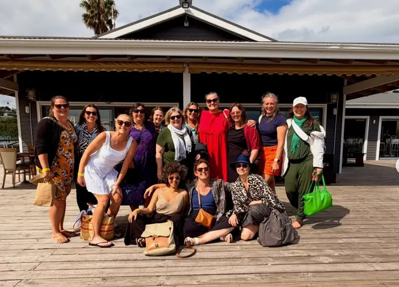 Members together on a deck at a Members’ Day Out